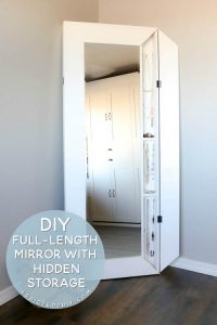 Learn how to build a full-length mirror that doubles as a jewelry cabinet.