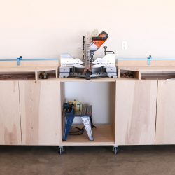 learn how to build a mobile miter saw bench