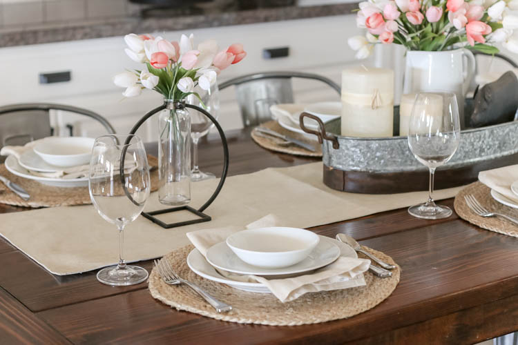 neutral spring place setting