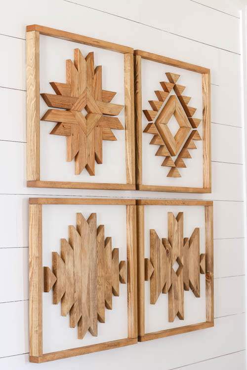 DIY Wood Wall Art Squares - Rustic Crafts & DIY