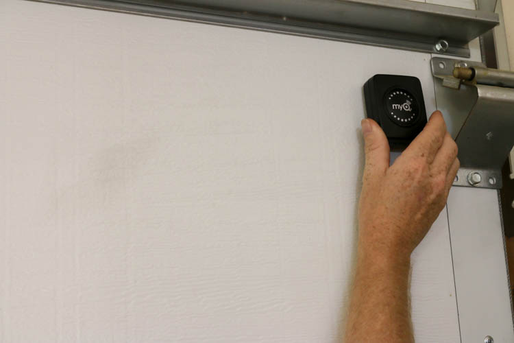 Setting up garage door sensor