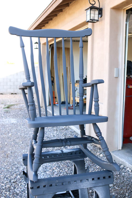 painting an old rocking chair