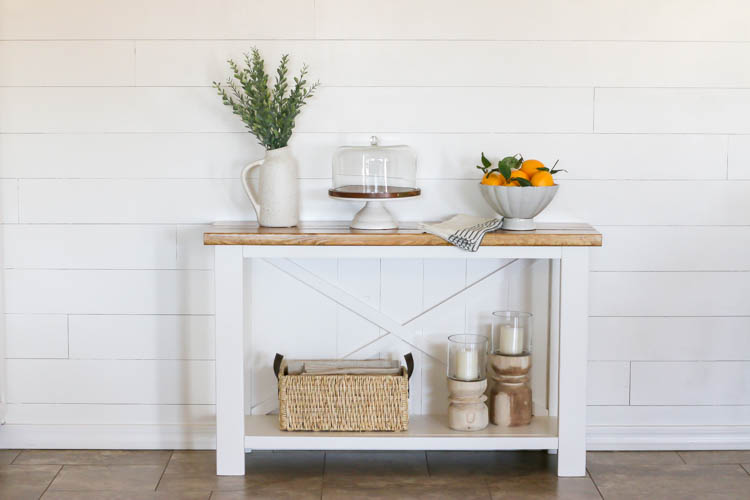 How To Build A Farmhouse Console Table For About 40 Addicted 2 Diy