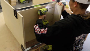 Attaching Sides of Cabinet To Base