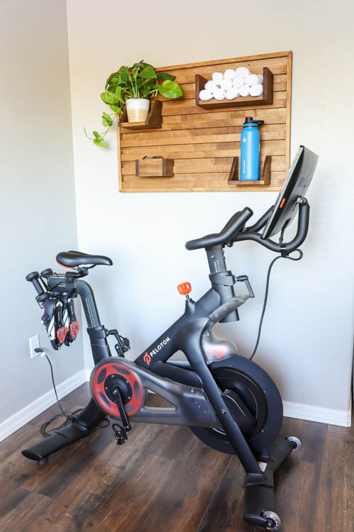 Spin bike best sale wall organizer