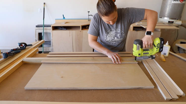 nailing cleats to wall organizer