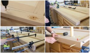 Attaching top board to footboard
