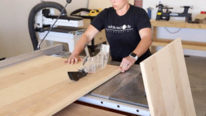 ripping plywood down on table saw