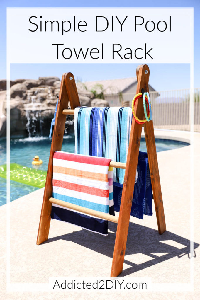 Towel rack by discount pool