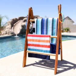 diy pool towel rack