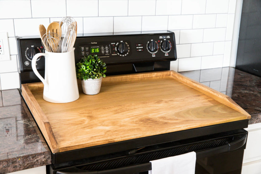 DIY Wooden Stove Top Cover 