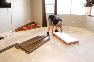 unpacking laminate flooring