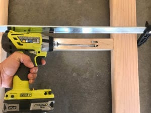 attaching bench frame pieces