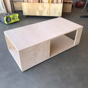 finished coffee table