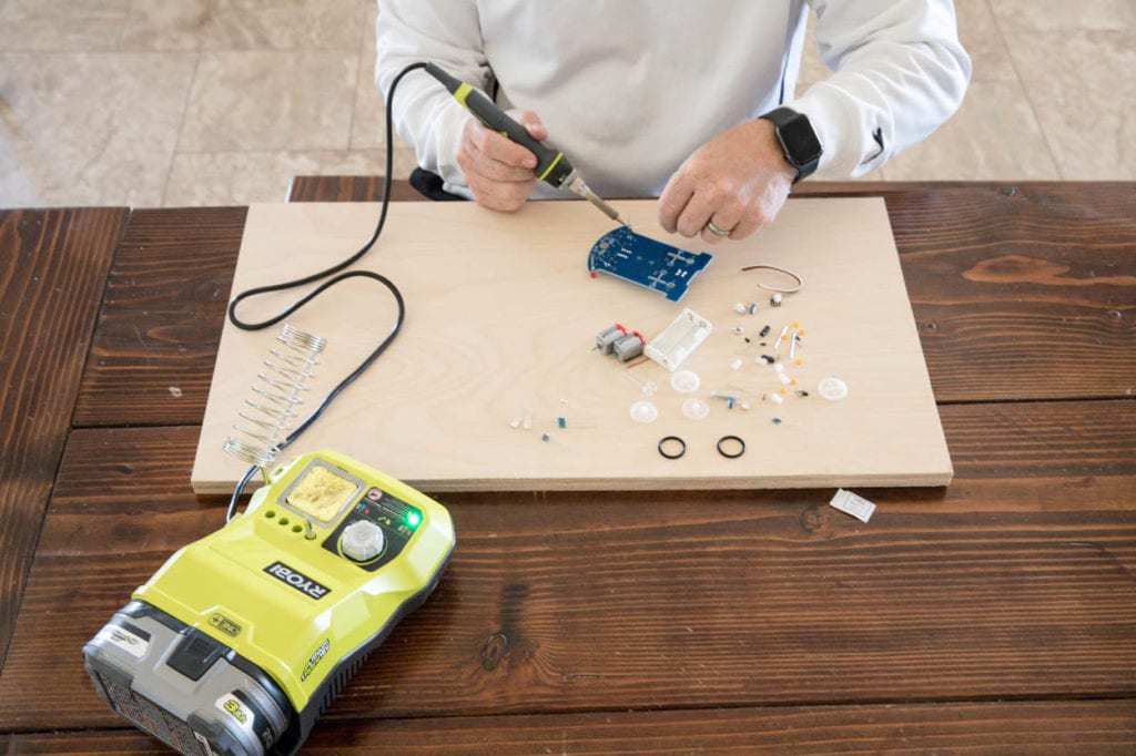 Soldering project with RYOBI soldering station