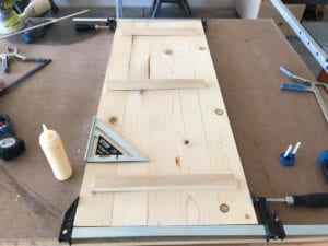 assembling the bench top/lid