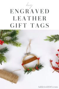 engraved leather gift tags pin