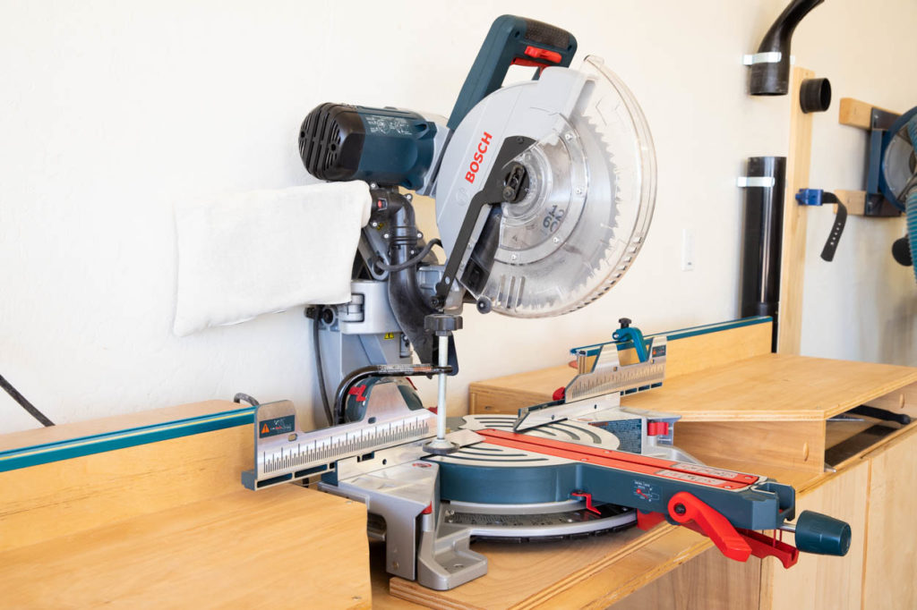 Top compound store miter saw