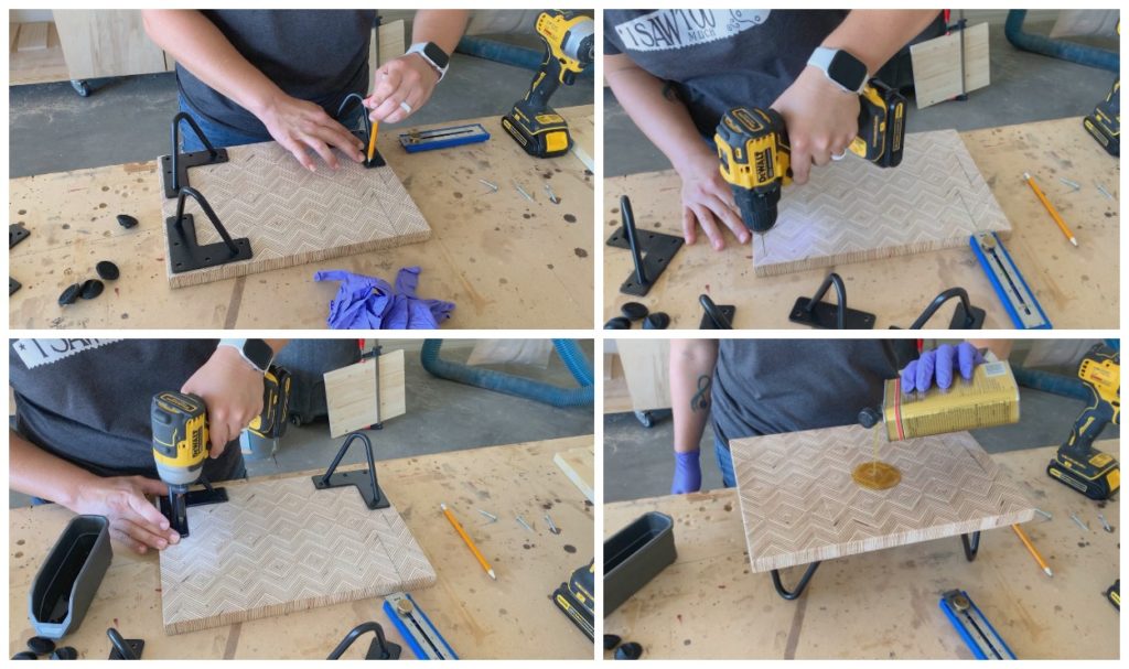 Easy DIY Foot Rest - office diys - under desk foot stools 