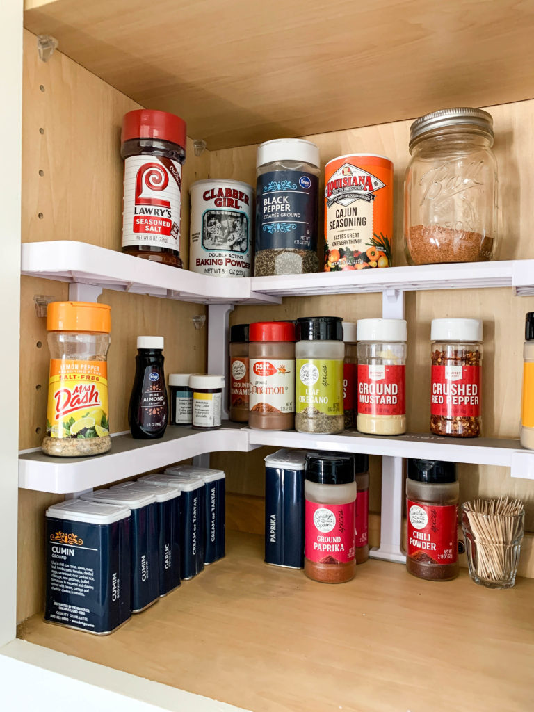 How I Completely Organized My Spice Shelf So I Can Read Every