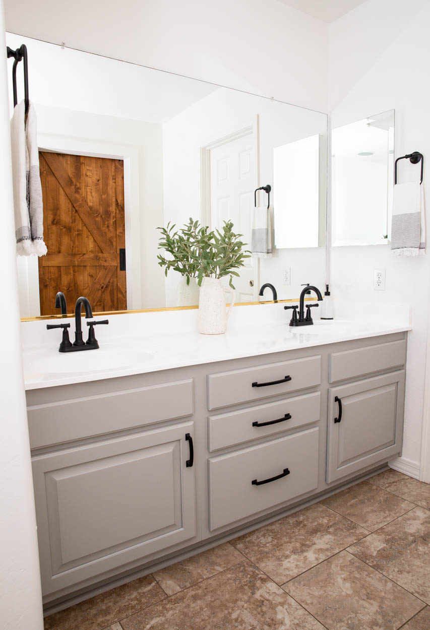 Bathroom makeover vanity after