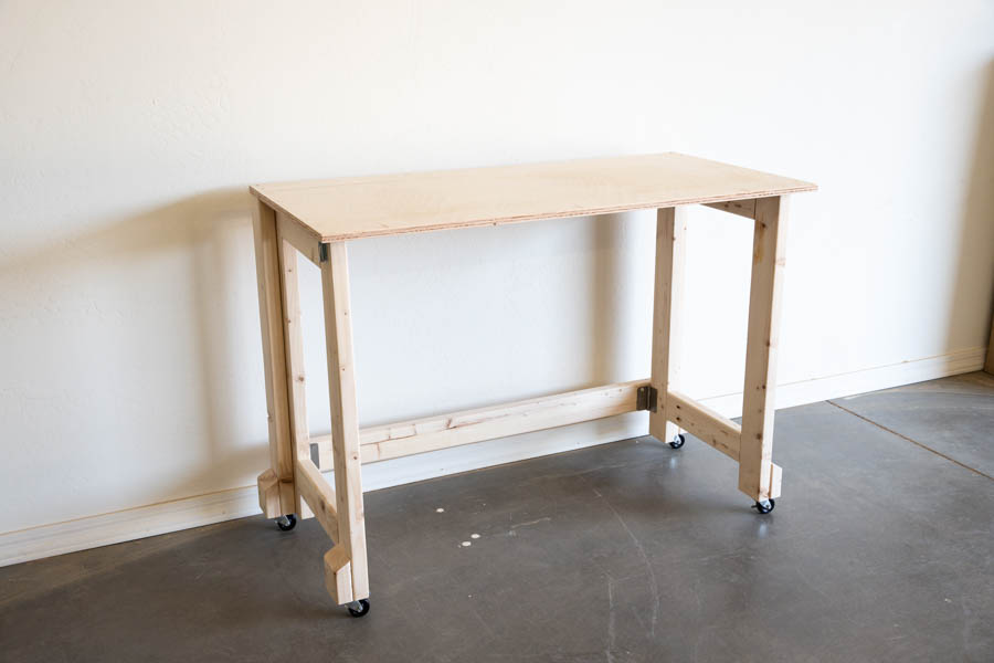 Folding Work Table Woodworking Plan