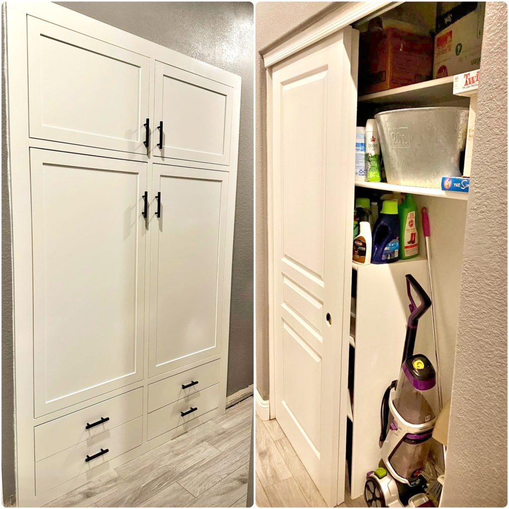 Built In DIY Custom Closet Cabinets