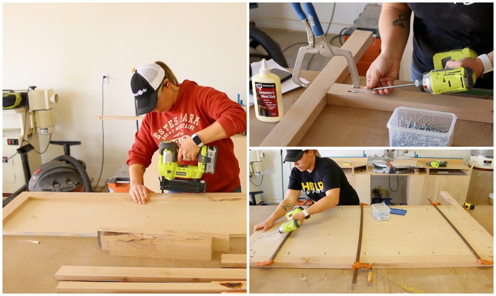 Building the sideboards and headboard for a DIY queen storage bed frame