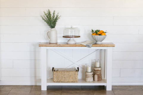 How To Build A Farmhouse Console Table, Diy Small Console Table Plans